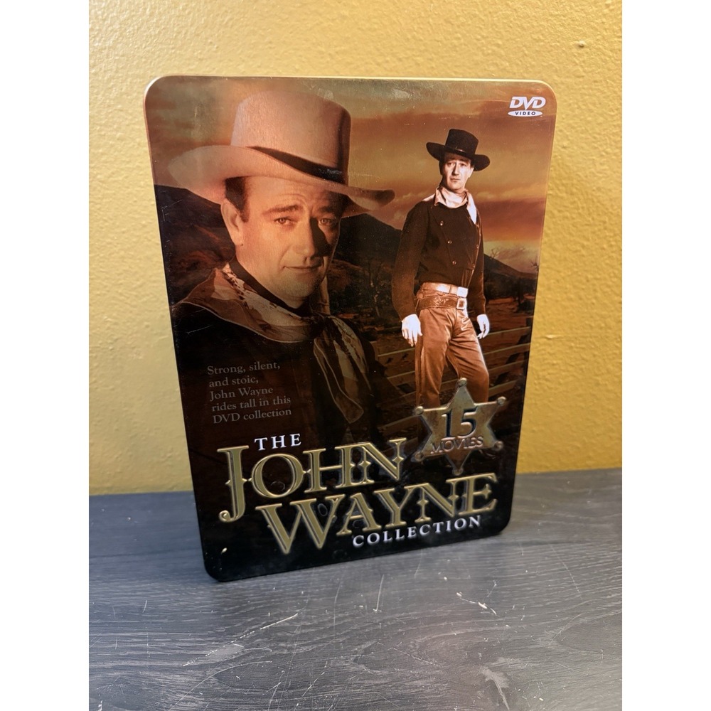 The John Wayne Collection DVD Tin Box Set | 15 Movies On 5 DVDs | w/ Booklet
